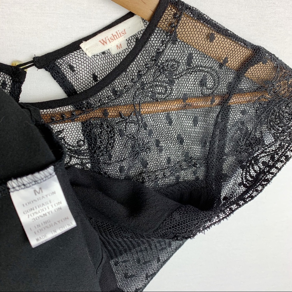Wishlist Swing Dress Lace Embroidery Keyhole Back - Picture 6 of 8